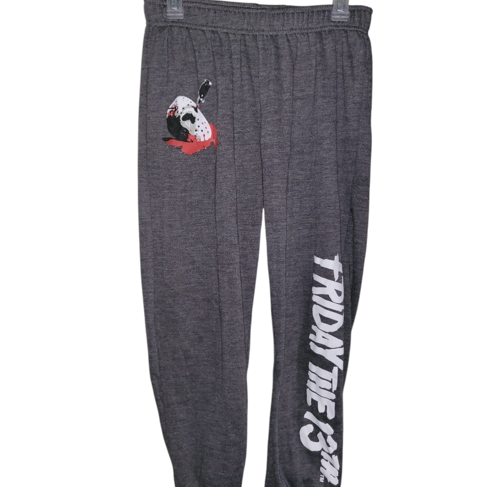 Gray Friday the 13th Graphic Sweatpants